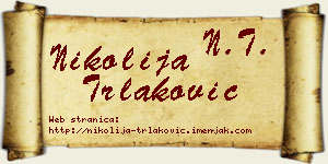 Nikolija Trlaković vizit kartica